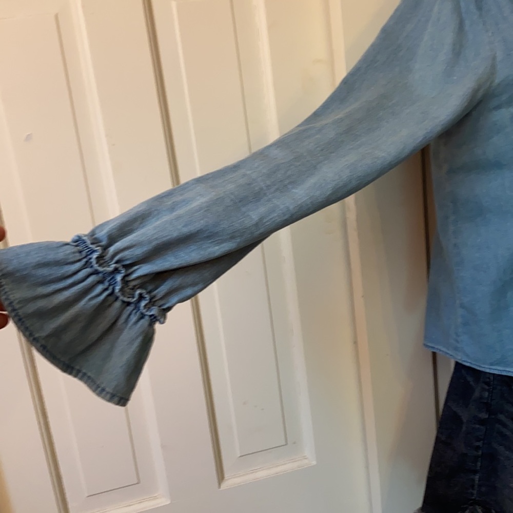 Free People Chambray Button Up - image 3